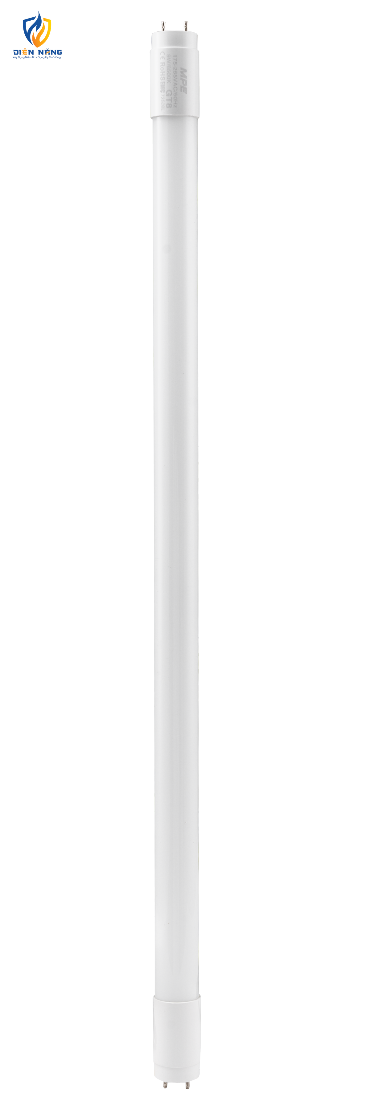 LED tube thuỷ tinh 0.6m 9W ánh sáng trắng GT8-60T - anh 2