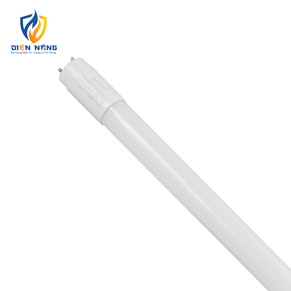 LED tube thuỷ tinh 1.2m 18W ánh sáng vàng GT8-120V