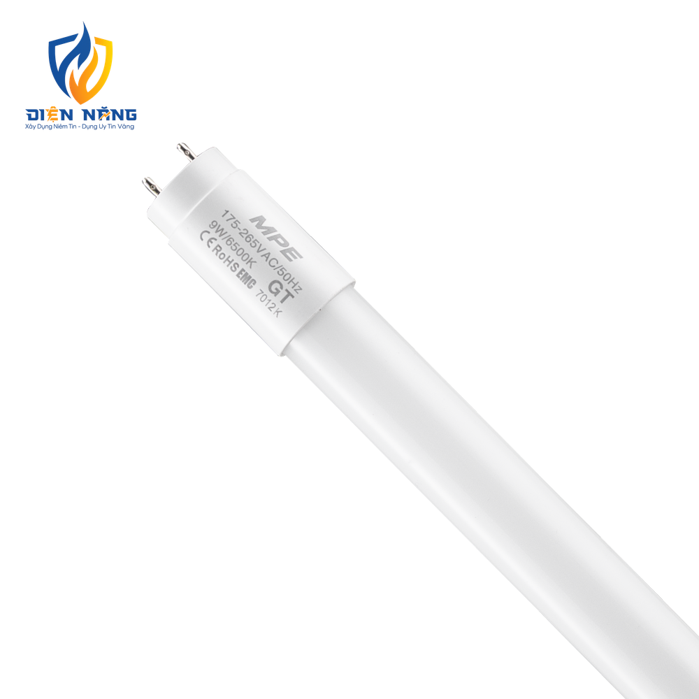 LED tube thuỷ tinh 0.6m 9W ánh sáng trắng GT-60T