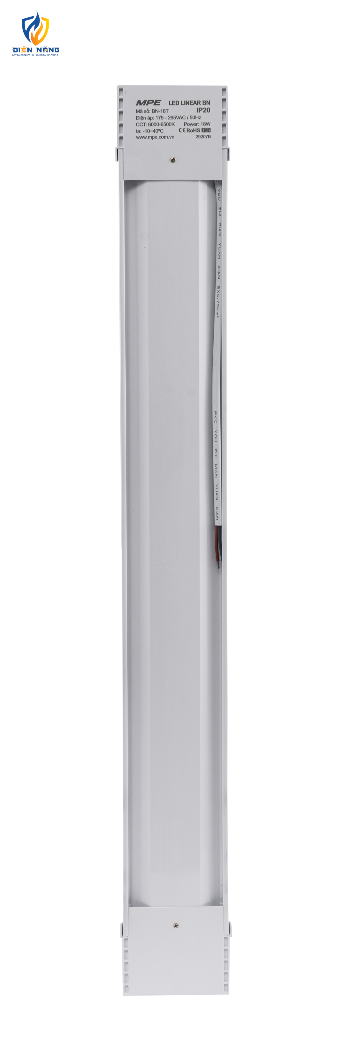LED Bán Nguyệt thân đèn nhựa 18W ánh sáng trắng BN-18T - anh 2