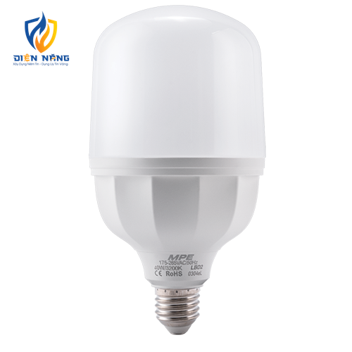 LED Bulb thân nhựa 40W ánh sáng vàng LBD2-40V