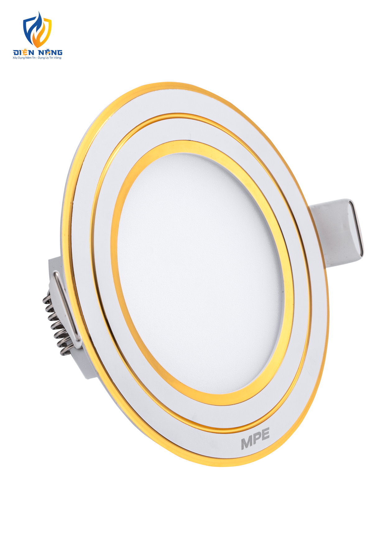 LED Panel âm trần nhôm viền vàng mặt tròn 7W ánh sáng trắng RPL-7T/G - anh 2