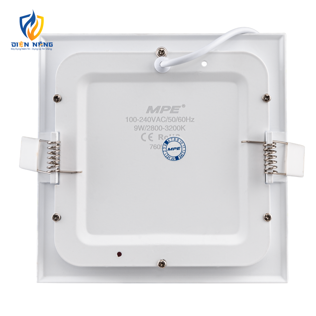LED Panel âm trần nhôm mặt vuông 9W ánh sáng vàng SPL-9V - anh 3