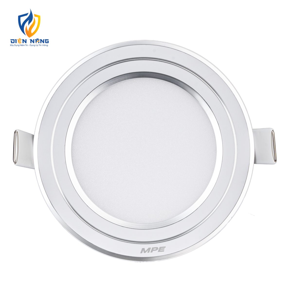 LED Panel âm trần nhôm viền bạc mặt tròn 9W phi nhỏ - 3 chế độ màu RPL-9S/3C/S