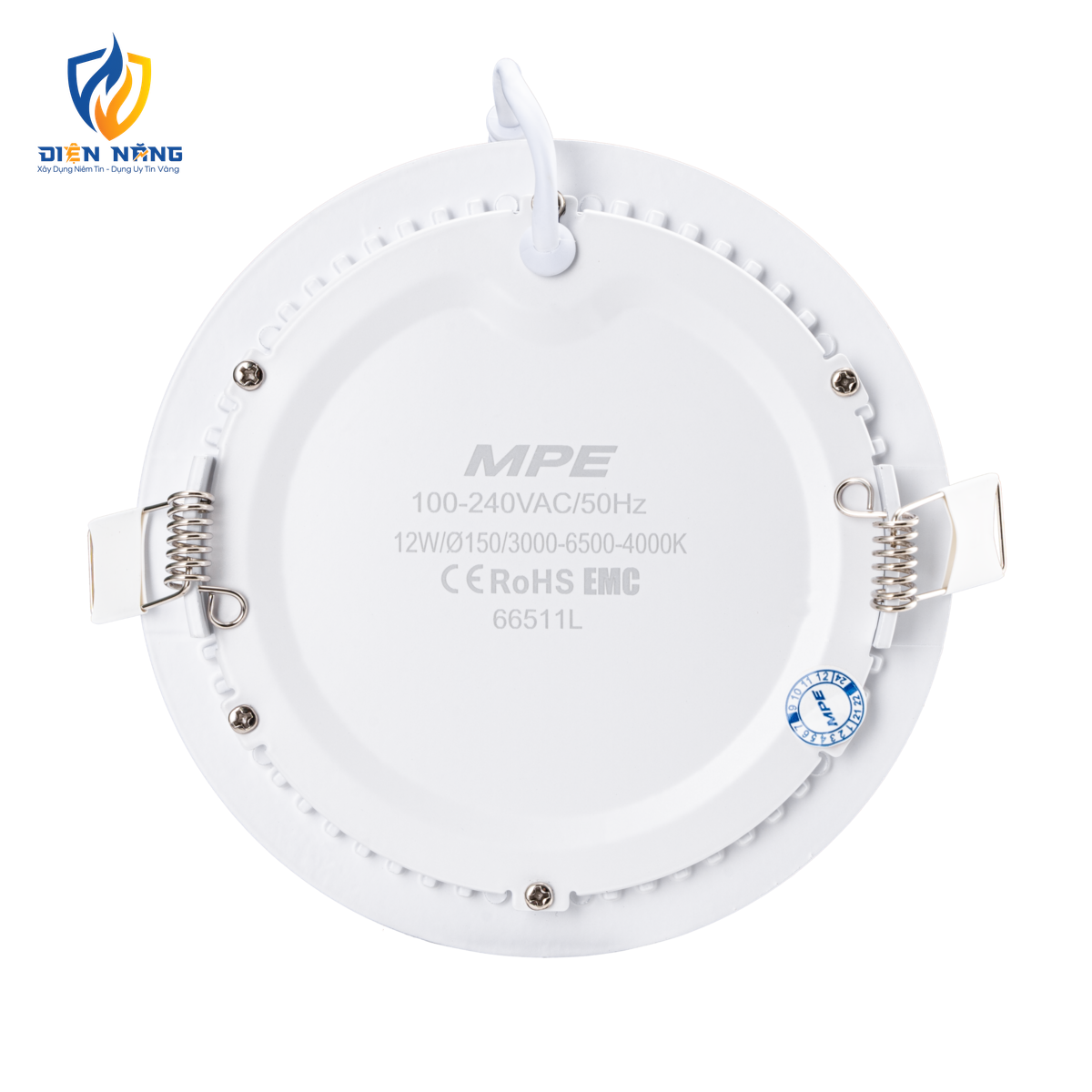 LED Panel âm trần nhôm viền vàng mặt tròn 12W phi nhỏ - 3 chế độ màu RPL-12S/3C/G - anh 2