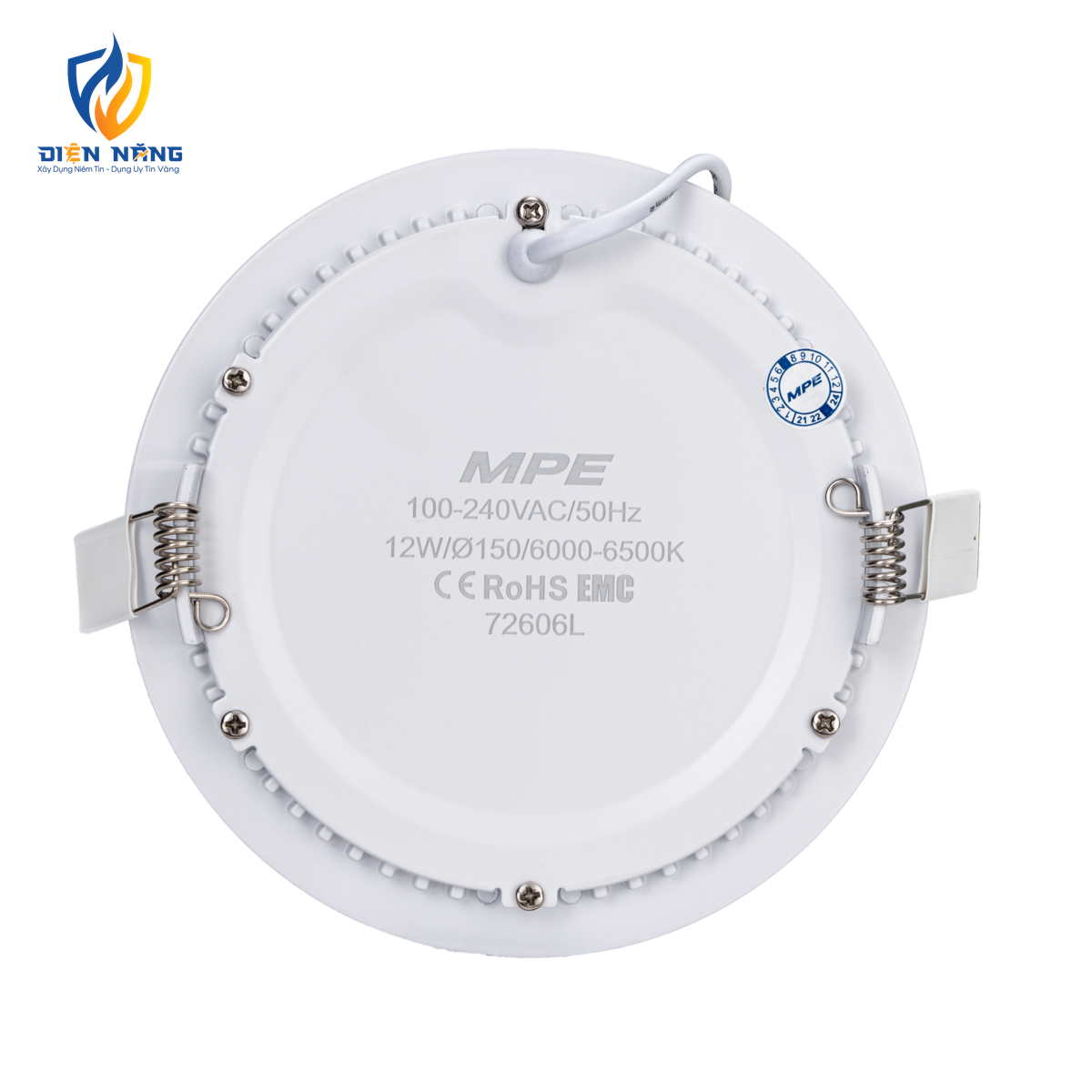 LED Panel âm trần nhôm viền vàng mặt tròn 12W phi nhỏ ánh sáng trắng RPL-12ST/G - anh 2