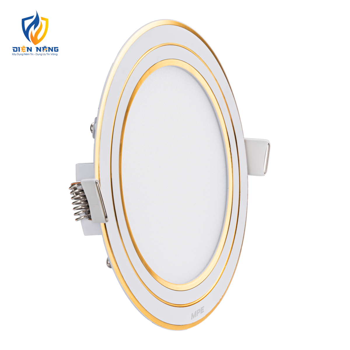 LED Panel âm trần nhôm viền vàng mặt tròn 12W phi nhỏ ánh sáng trắng RPL-12ST/G - anh 3