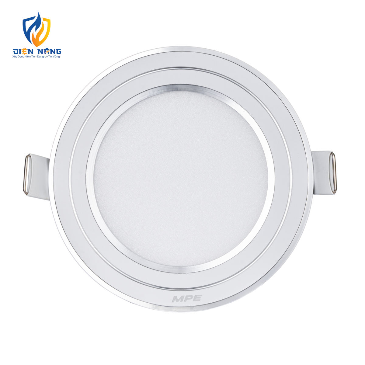 LED Panel âm trần nhôm viền bạc mặt tròn 9W phi nhỏ ánh sáng trắng RPL-9ST/S