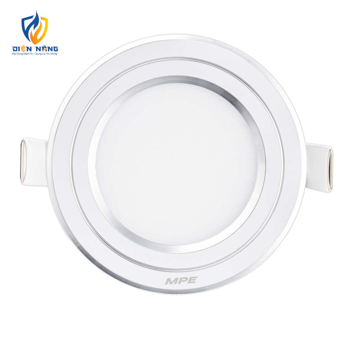 LED Panel âm trần nhôm viền bạc mặt tròn 7W - 3 chế độ màu RPL-7/3C/S