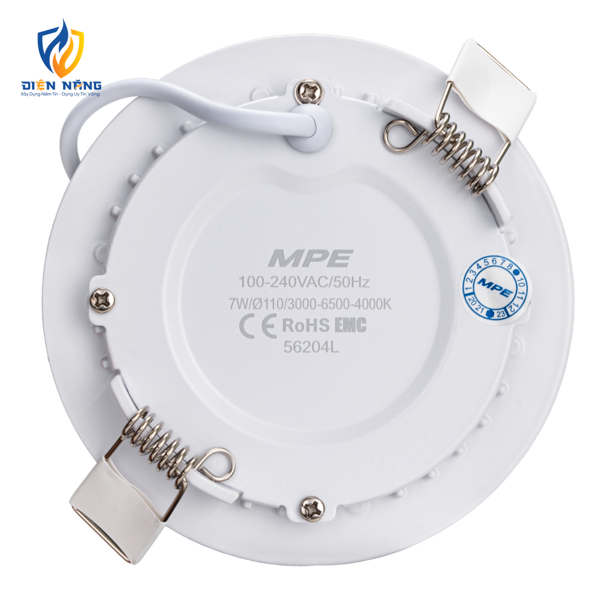 LED Panel âm trần nhôm viền bạc mặt tròn 7W - 3 chế độ màu RPL-7/3C/S - anh 2