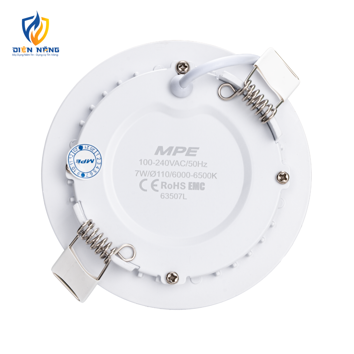 LED Panel âm trần nhôm viền bạc mặt tròn 7W ánh sáng trắng RPL-7T/S - anh 2