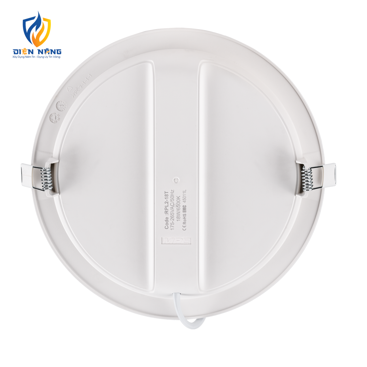 LED Panel âm trần nhựa mặt tròn 18W ánh sáng trắng RPL2-18T - anh 3
