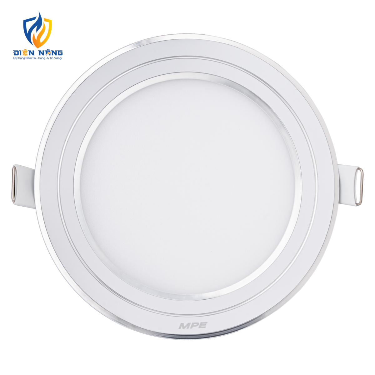 LED Panel âm trần nhôm viền bạc mặt tròn 12W phi nhỏ ánh sáng trắng RPL-12ST/S