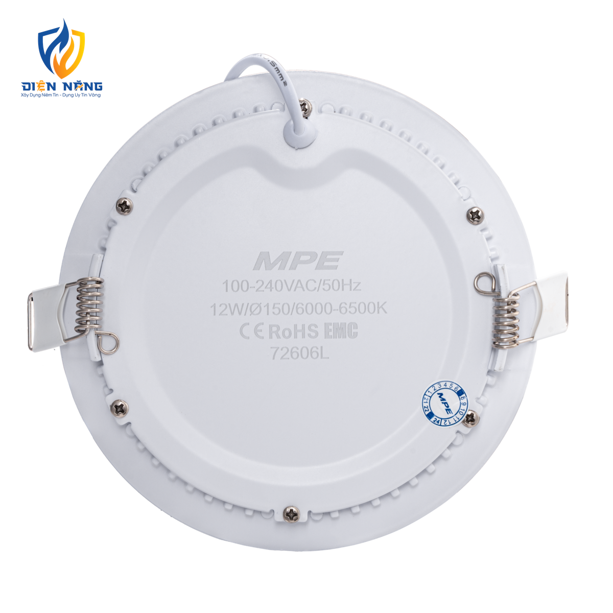 LED Panel âm trần nhôm viền bạc mặt tròn 12W phi nhỏ ánh sáng trắng RPL-12ST/S - anh 3