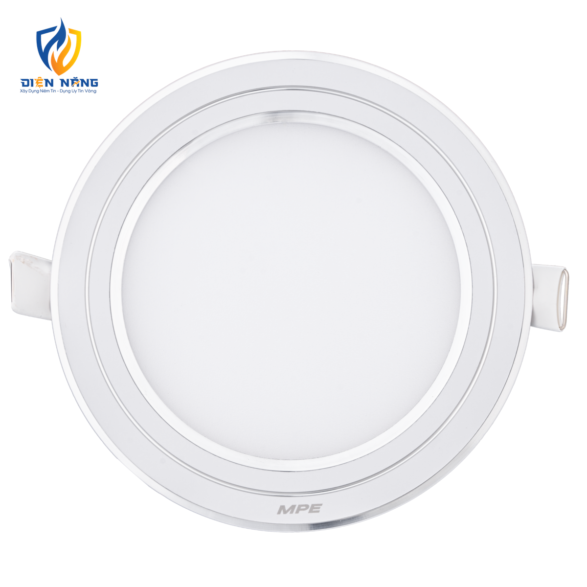 LED Panel âm trần nhôm viền bạc mặt tròn 9W - 3 chế độ màu RPL-9/3C/S