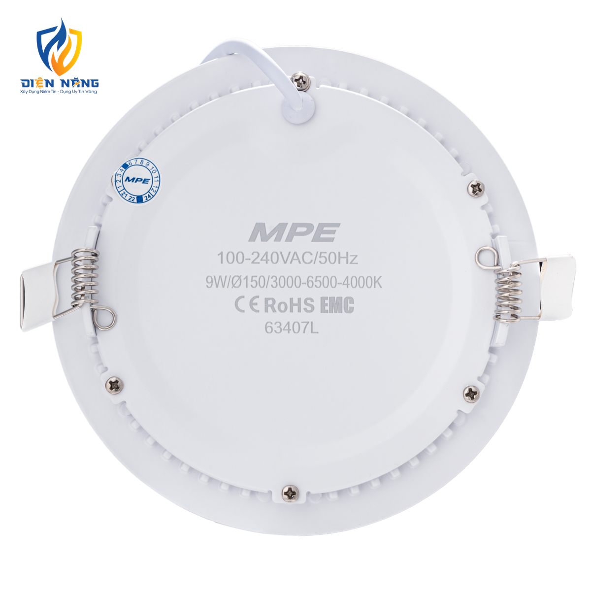 LED Panel âm trần nhôm viền bạc mặt tròn 9W - 3 chế độ màu RPL-9/3C/S - anh 2