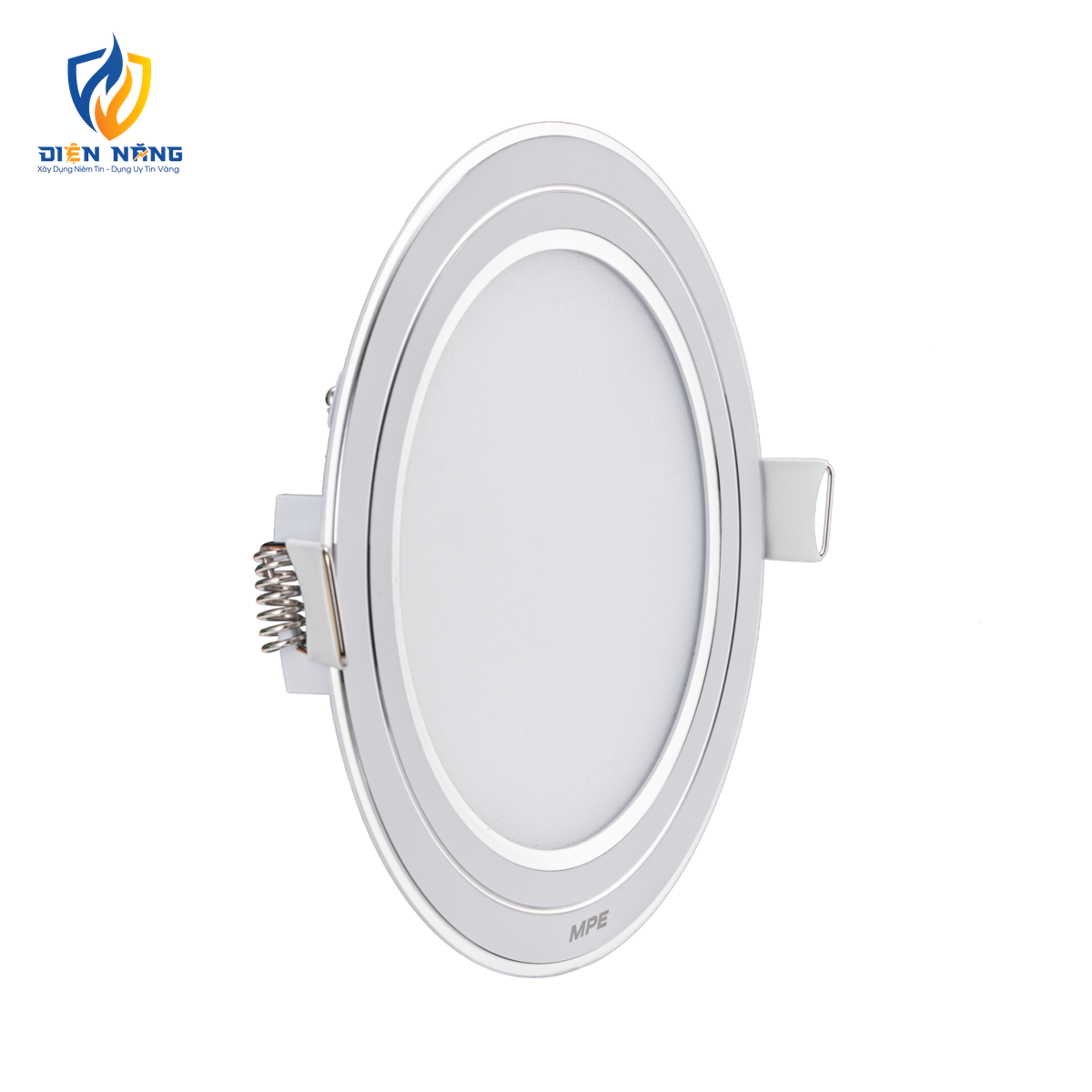 LED Panel âm trần nhôm viền bạc mặt tròn 9W ánh sáng trắng RPL-9T/S - anh 2