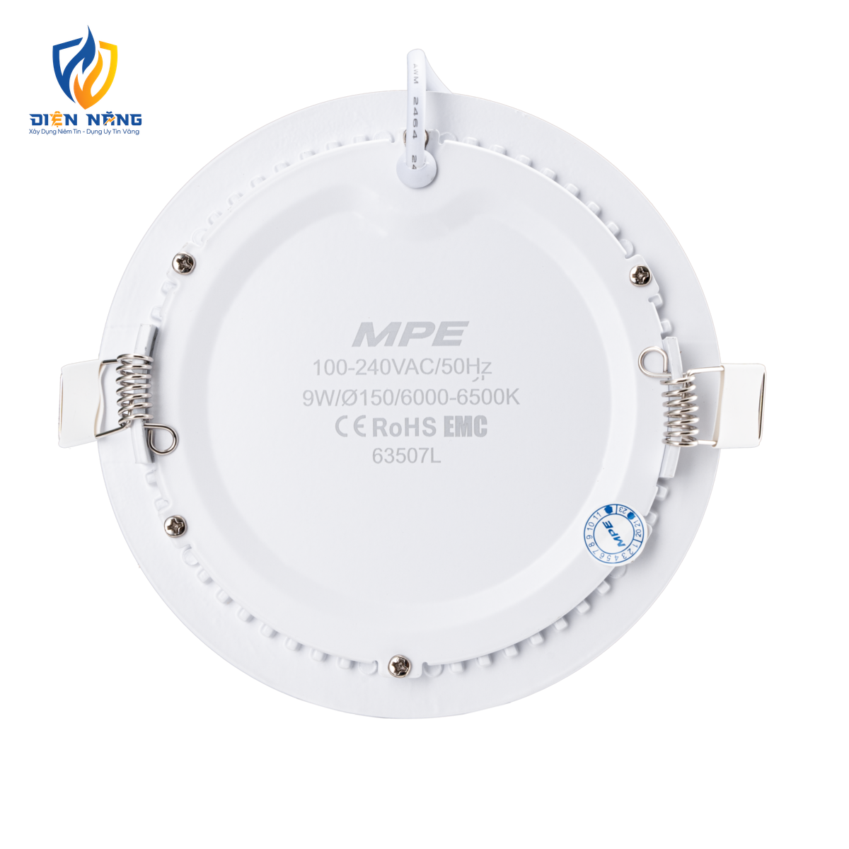 LED Panel âm trần nhôm viền bạc mặt tròn 9W ánh sáng trắng RPL-9T/S - anh 3