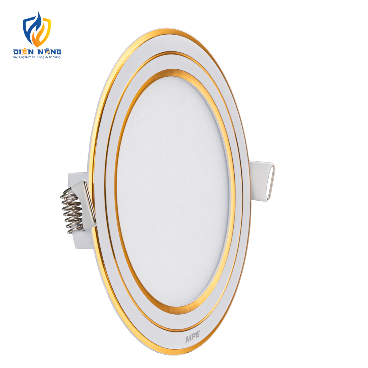 LED Panel âm trần nhôm viền vàng mặt tròn 9W ánh sáng trắng RPL-9T/G - anh 2