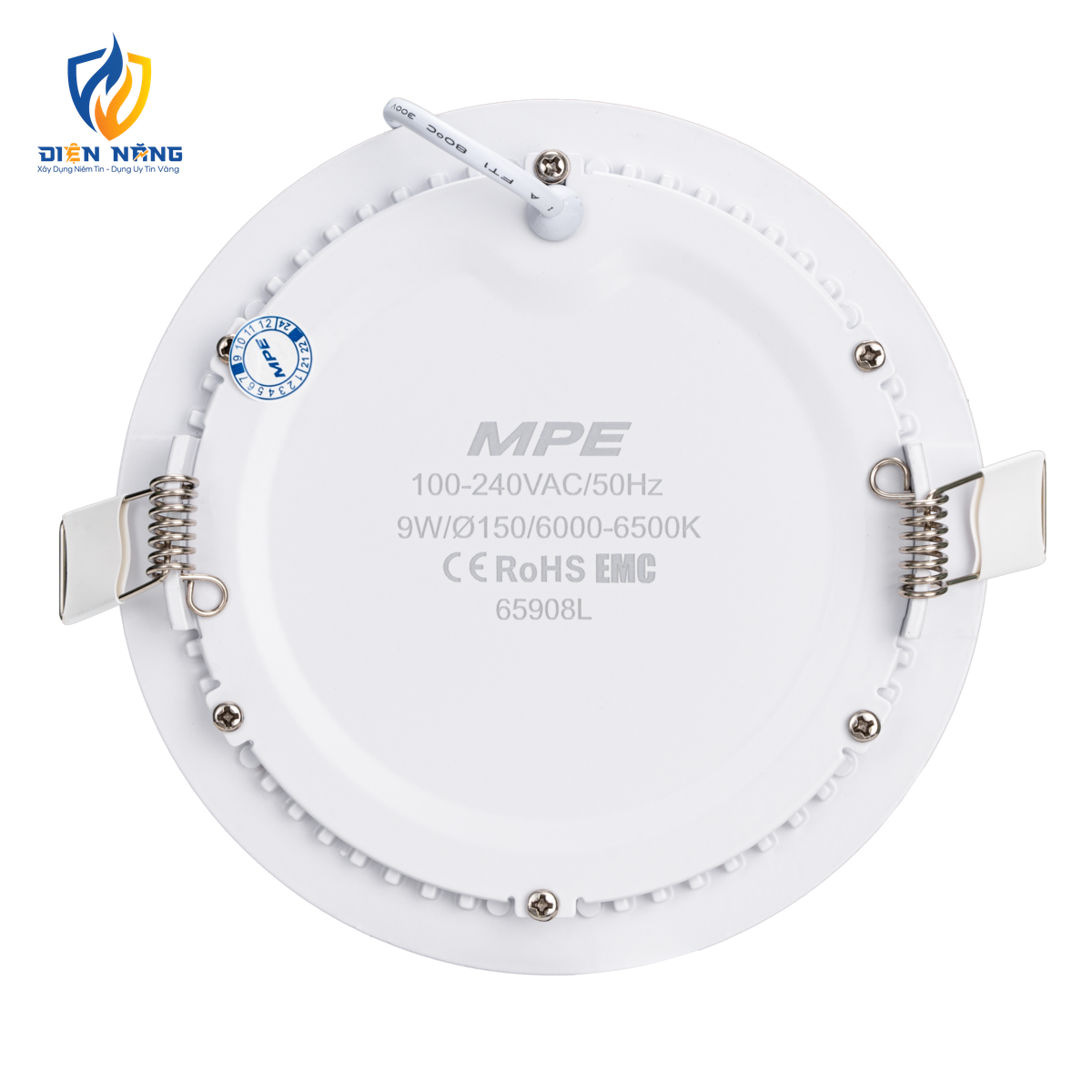 LED Panel âm trần nhôm viền vàng mặt tròn 9W ánh sáng trắng RPL-9T/G - anh 3