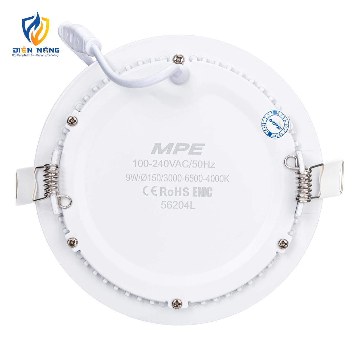LED Panel âm trần nhôm viền vàng mặt tròn 9W - 3 chế độ màu RPL-9/3C/G - anh 2