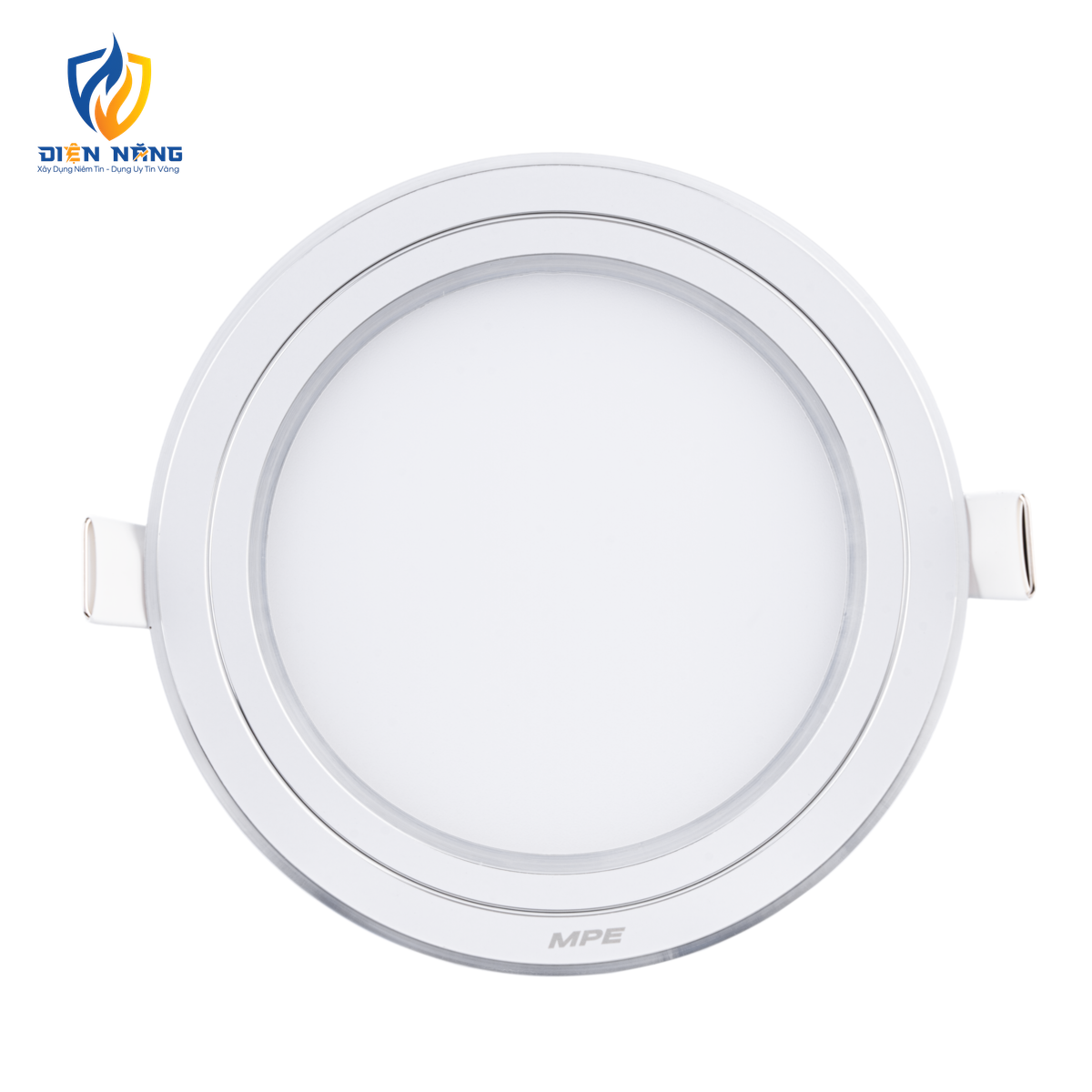 LED Panel âm trần nhôm viền bạc mặt tròn 12W phi nhỏ - 3 chế độ màu RPL-12S/3C/S