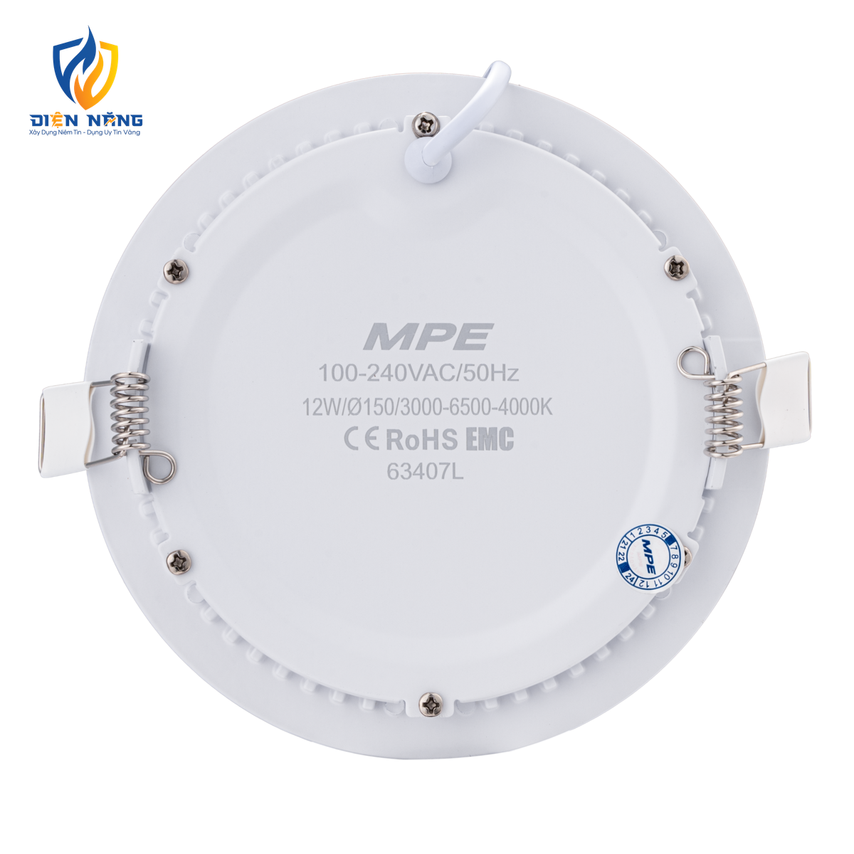 LED Panel âm trần nhôm viền bạc mặt tròn 12W phi nhỏ - 3 chế độ màu RPL-12S/3C/S - anh 2