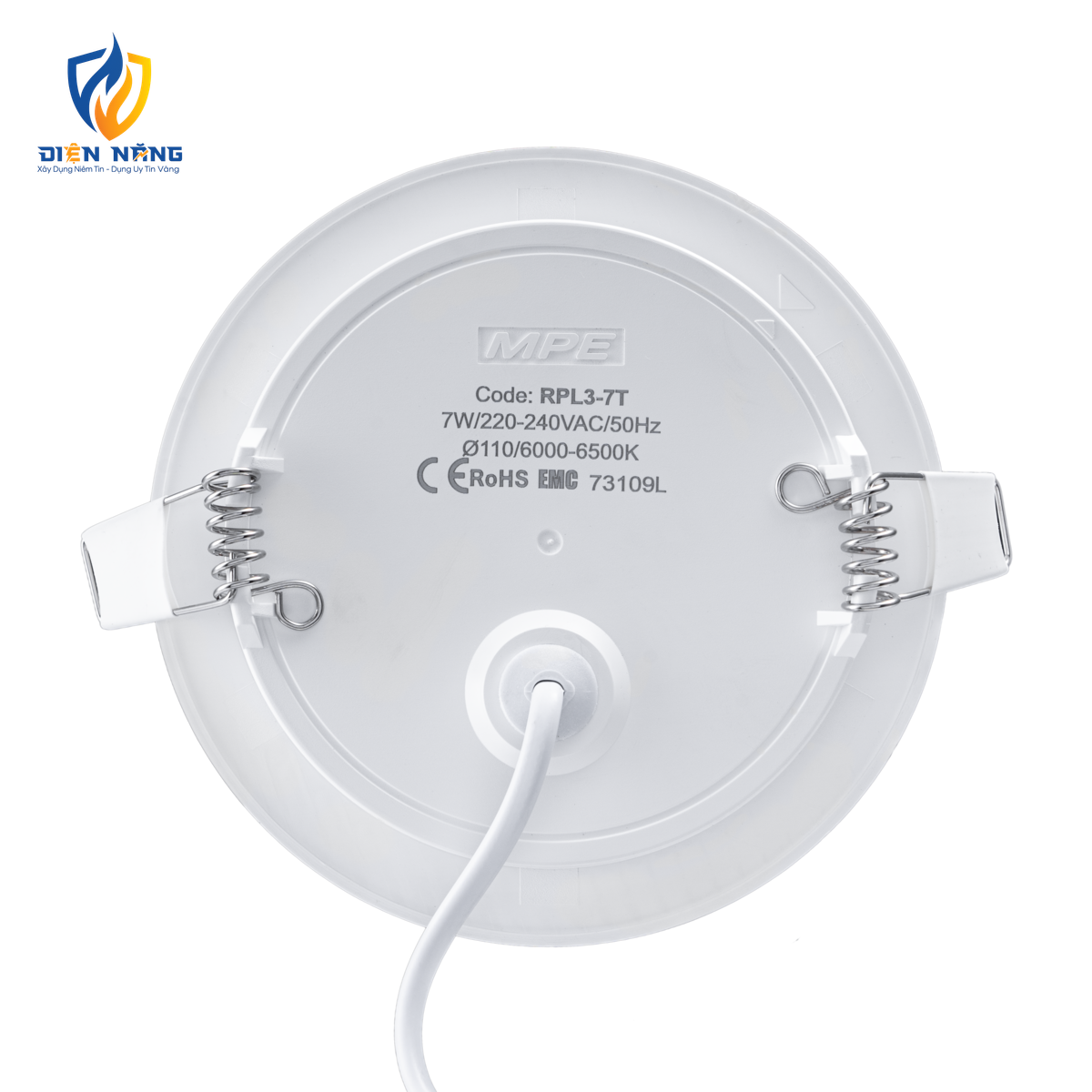 LED Panel âm trần nhựa mặt tròn 7W ánh sáng trắng RPL3-7T - anh 3