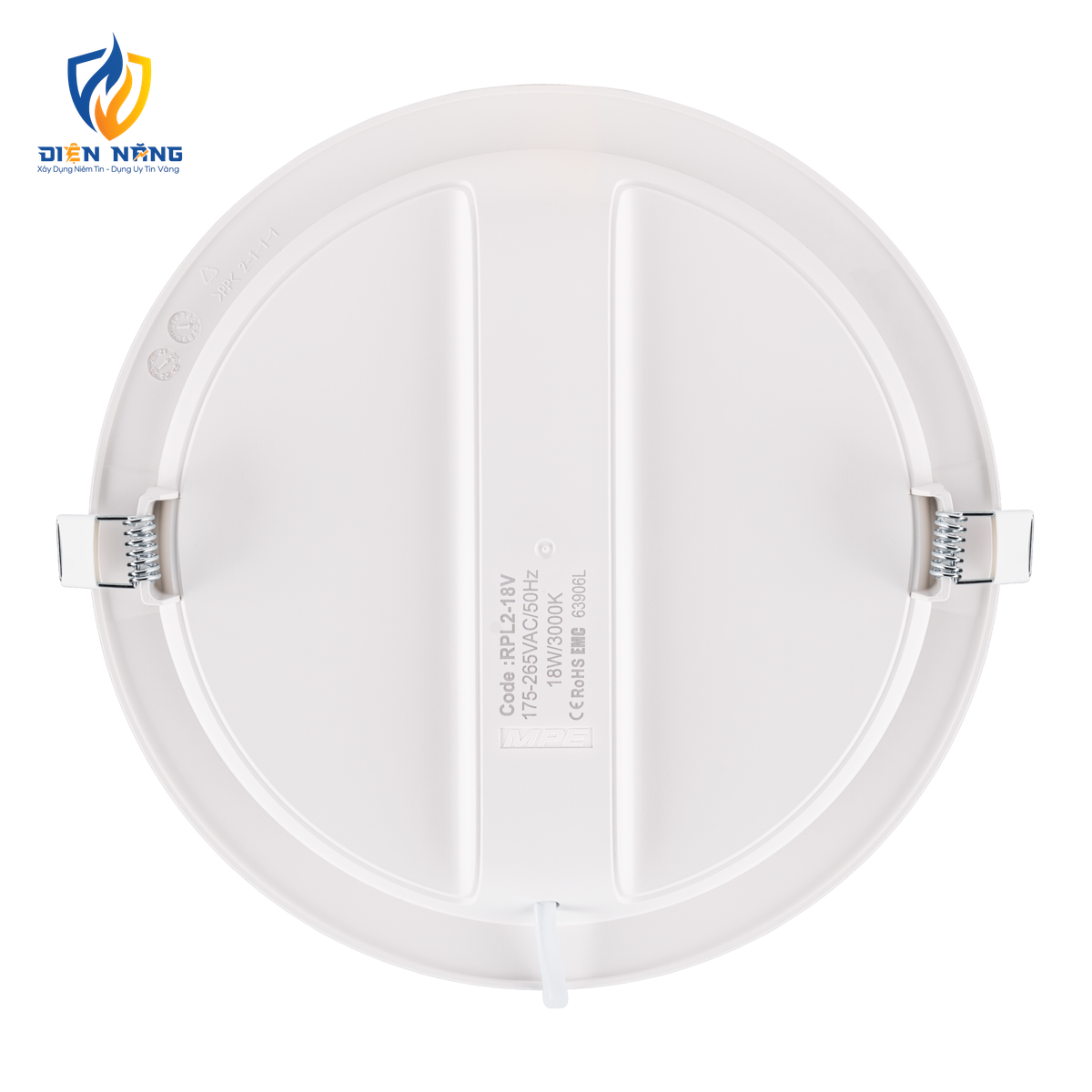 LED Panel âm trần nhựa mặt tròn 18W ánh sáng vàng RPL2-18V - anh 3