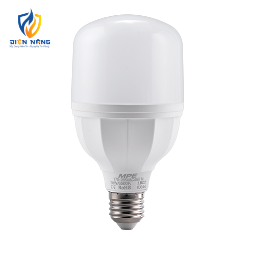 LED Bulb thân nhựa 20W ánh sáng trắng LBD2-20T