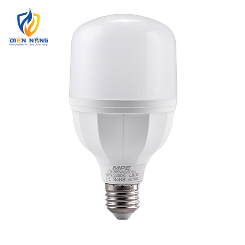 LED Bulb thân nhựa 20W ánh sáng vàng LBD2-20V