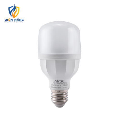 LED Bulb thân nhựa 15W ánh sáng trắng LBD2-15T