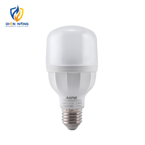 LED Bulb thân nhựa 15W ánh sáng vàng LBD2-15V