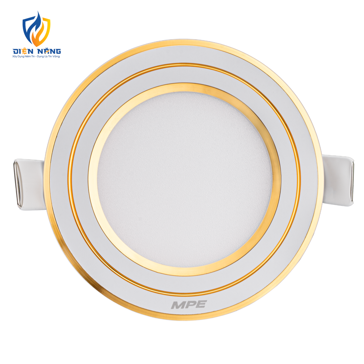 LED Panel âm trần nhôm viền vàng mặt tròn 7W - 3 chế độ màu RPL-7/3C/G