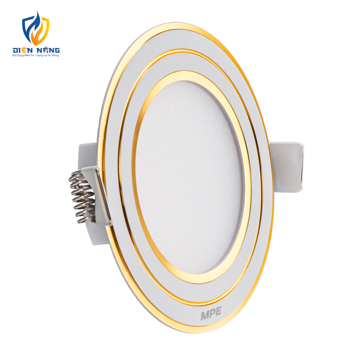 LED Panel âm trần nhôm viền vàng mặt tròn 7W - 3 chế độ màu RPL-7/3C/G - anh 2