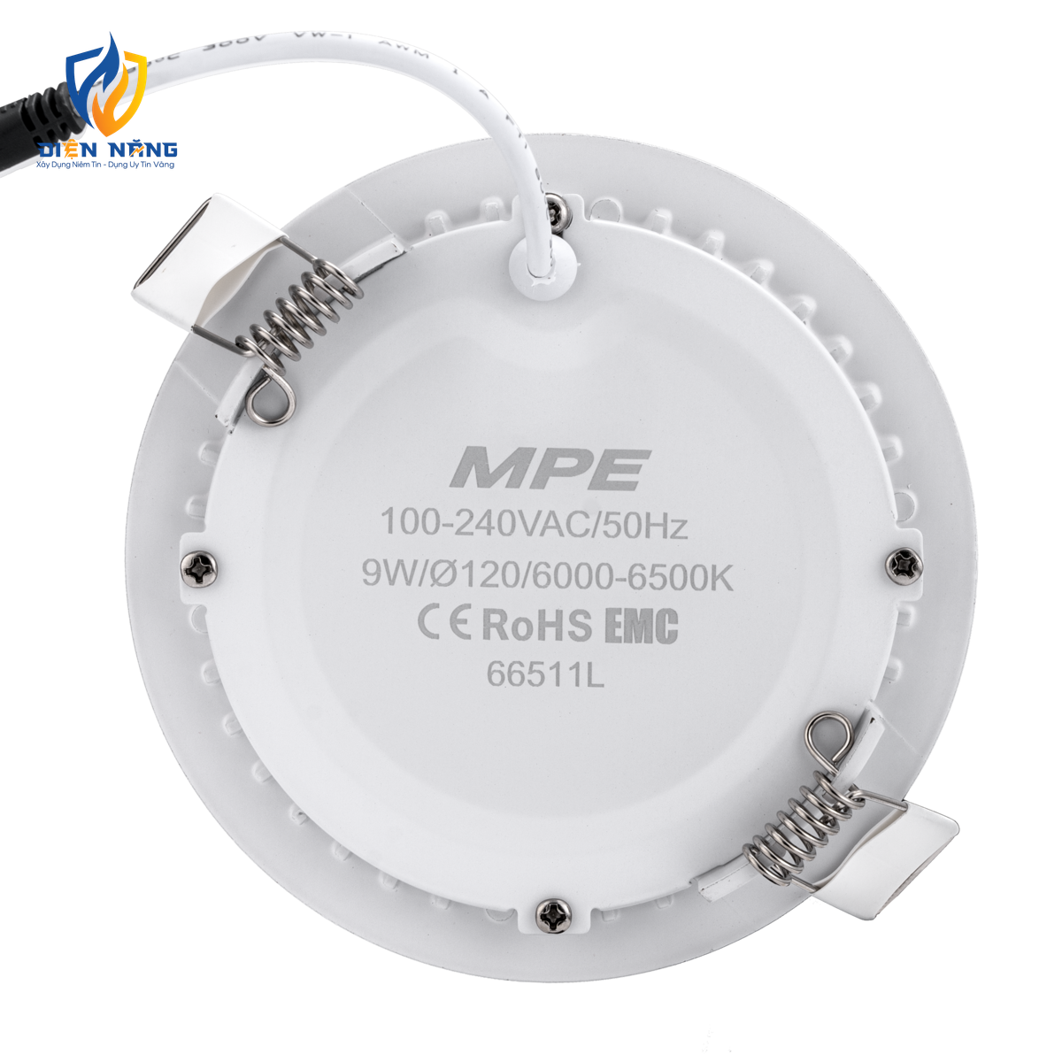 LED Panel âm trần nhôm viền vàng mặt tròn 9W phi nhỏ ánh sáng trắng RPL-9ST/G - anh 2