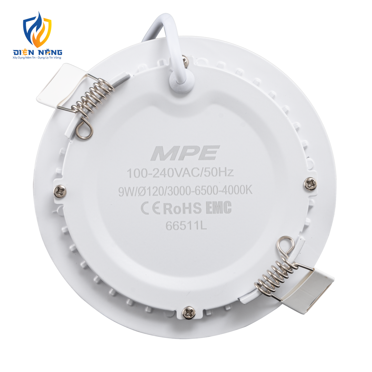LED Panel âm trần nhôm viền vàng mặt tròn 9W phi nhỏ - 3 chế độ màu RPL-9S/3C/G - anh 2
