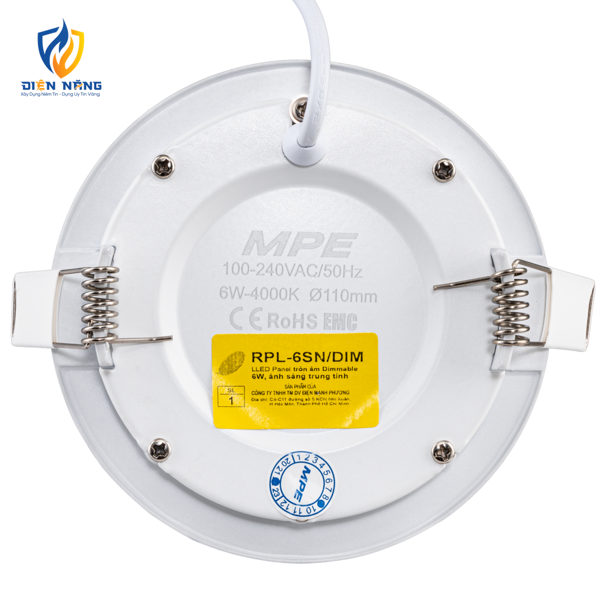 LED Panel âm trần nhôm, mặt tròn, điều chỉnh độ sáng 6W, phi nhỏ, ánh sáng trung tính RPL-6SN/DIM - anh 3