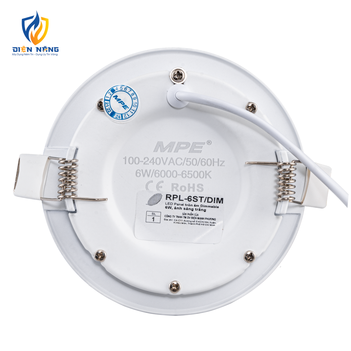 LED Panel âm trần nhôm, mặt tròn, điều chỉnh độ sáng 6W, phi nhỏ, ánh sáng trắng RPL-6ST/DIM - anh 3