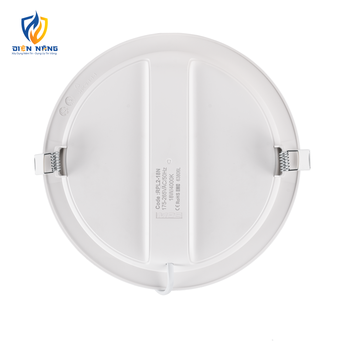 LED Panel âm trần nhựa mặt tròn 18W ánh sáng trung tính RPL2-18N - anh 3