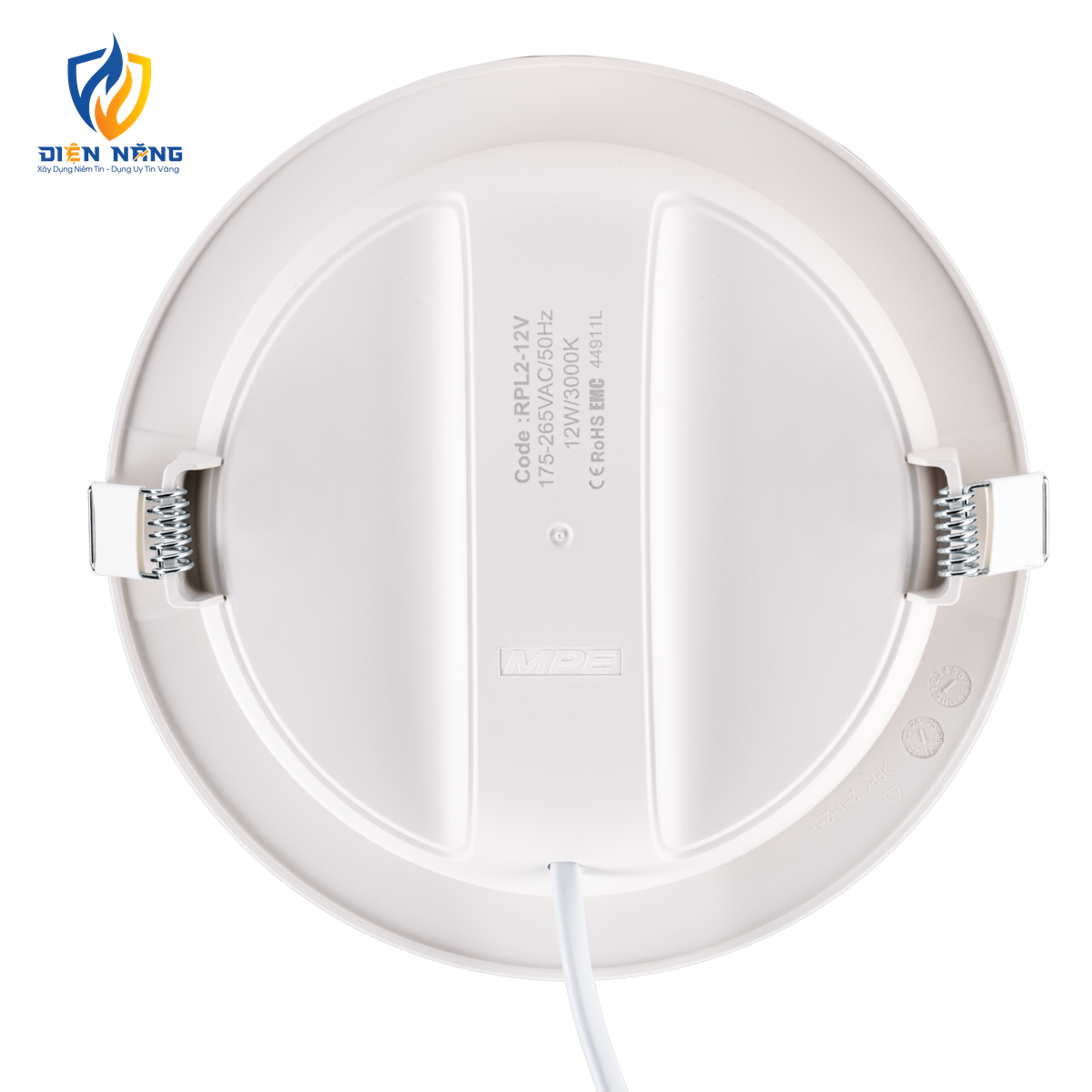LED Panel âm trần nhựa mặt tròn 12W ánh sáng vàng RPL2-12V - anh 3