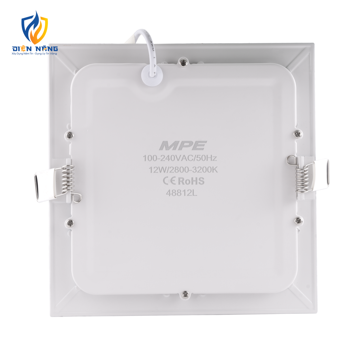 LED Panel âm trần nhôm, mặt vuông 12W ánh sáng vàng SPL-12V - anh 3