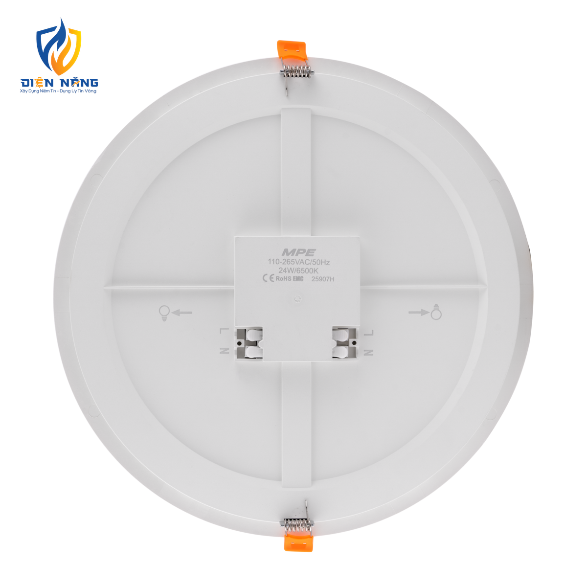 LED Panel âm trần nhựa mặt tròn 24W ánh sáng trắng RPE-24T - anh 3
