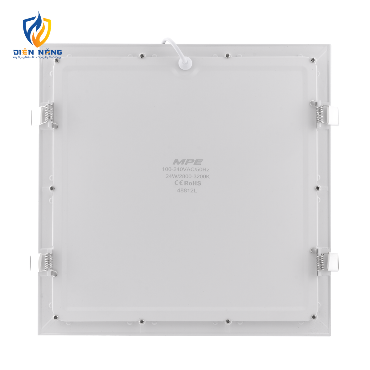 LED Panel âm trần nhôm mặt vuông 24W ánh sáng vàng SPL-24V - anh 2