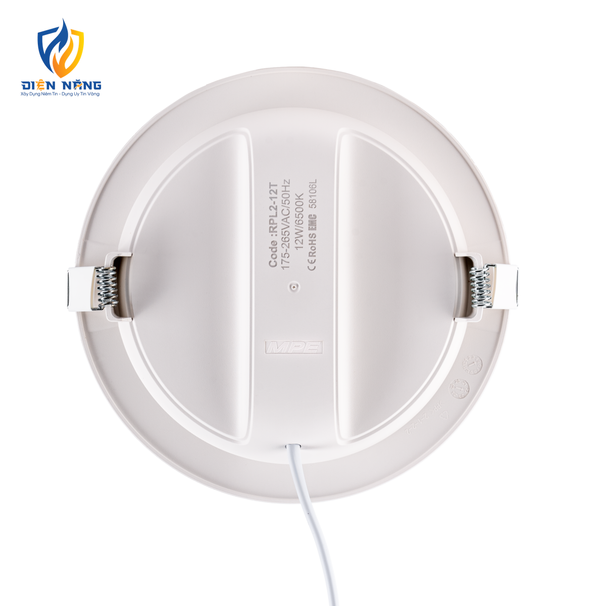 LED Panel âm trần nhựa mặt tròn 12W ánh sáng trắng RPL2-12T - anh 3