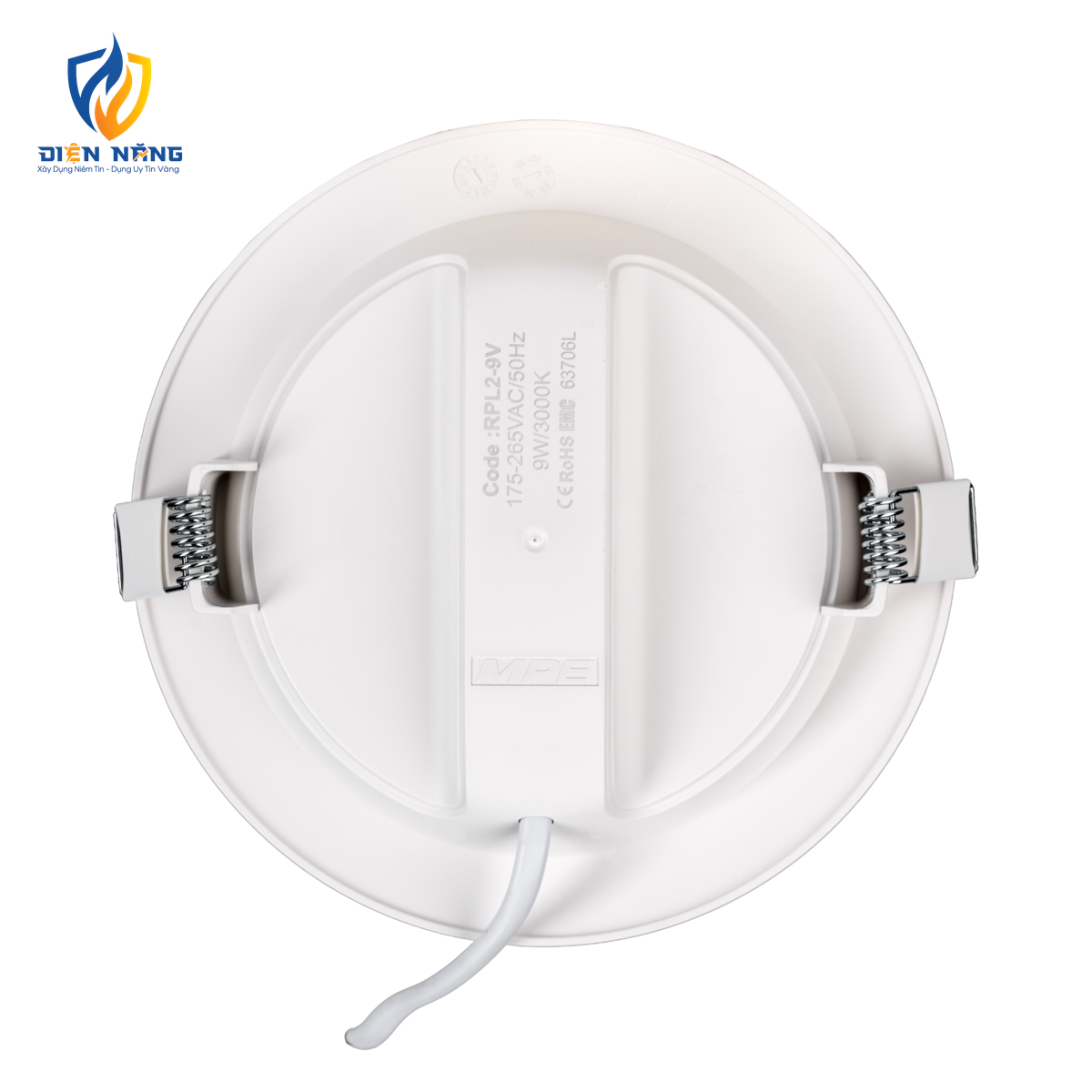 LED Panel âm trần nhựa mặt tròn 9W ánh sáng vàng RPL2-9V - anh 2