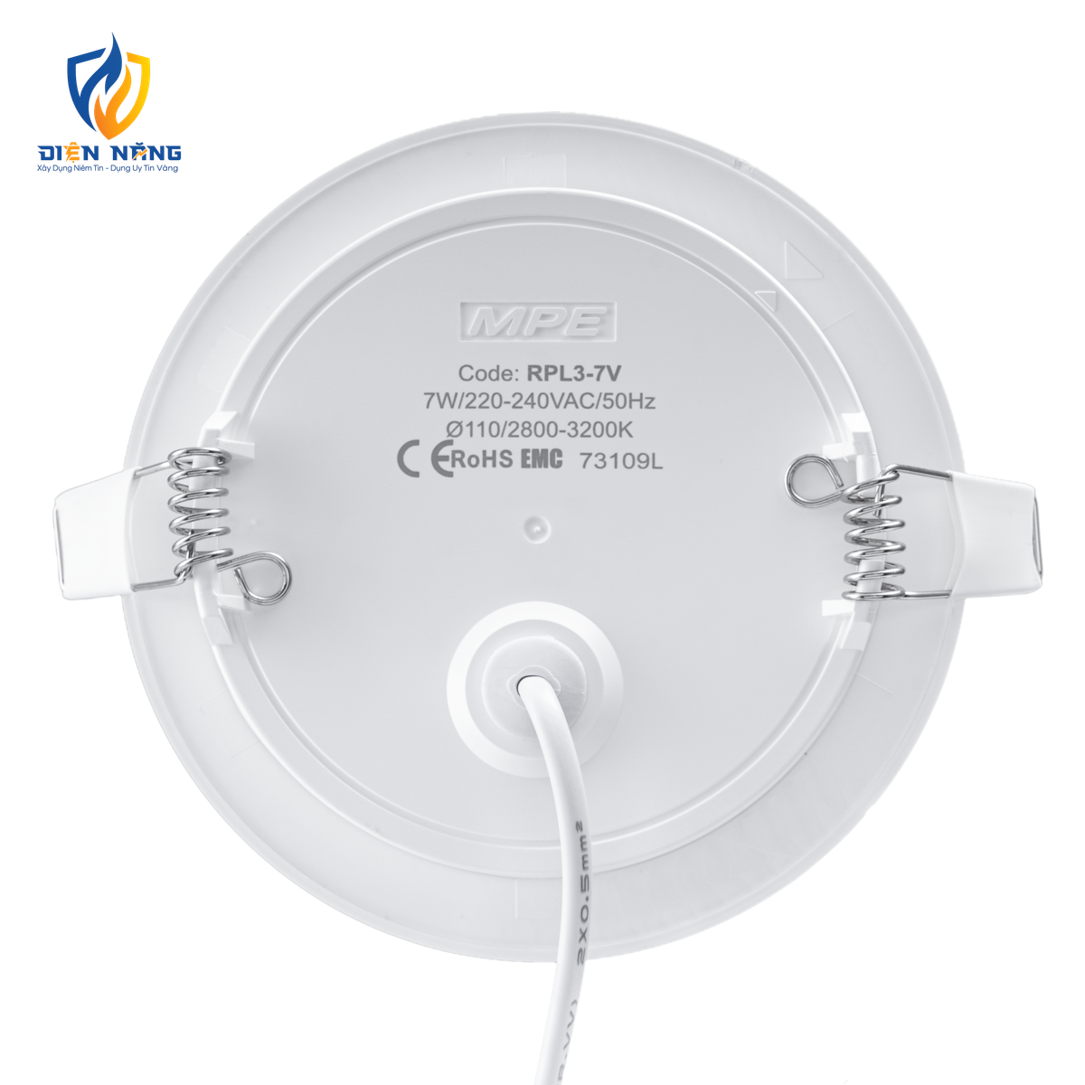 LED Panel âm trần nhựa mặt tròn 7W ánh sáng vàng RPL3-7V - anh 4