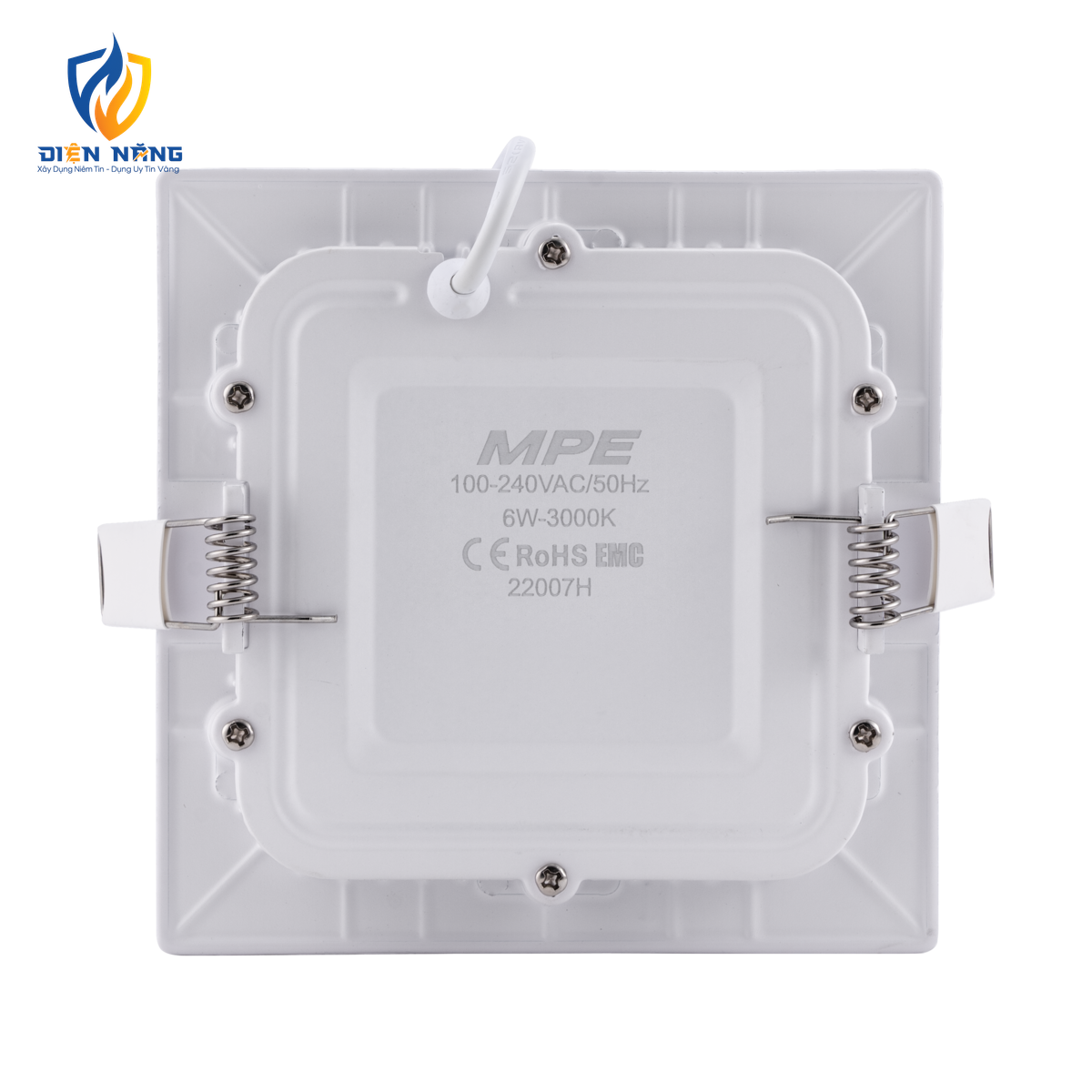 LED Panel âm trần nhôm mặt vuông 6W ánh sáng vàng SPL-6V - anh 2