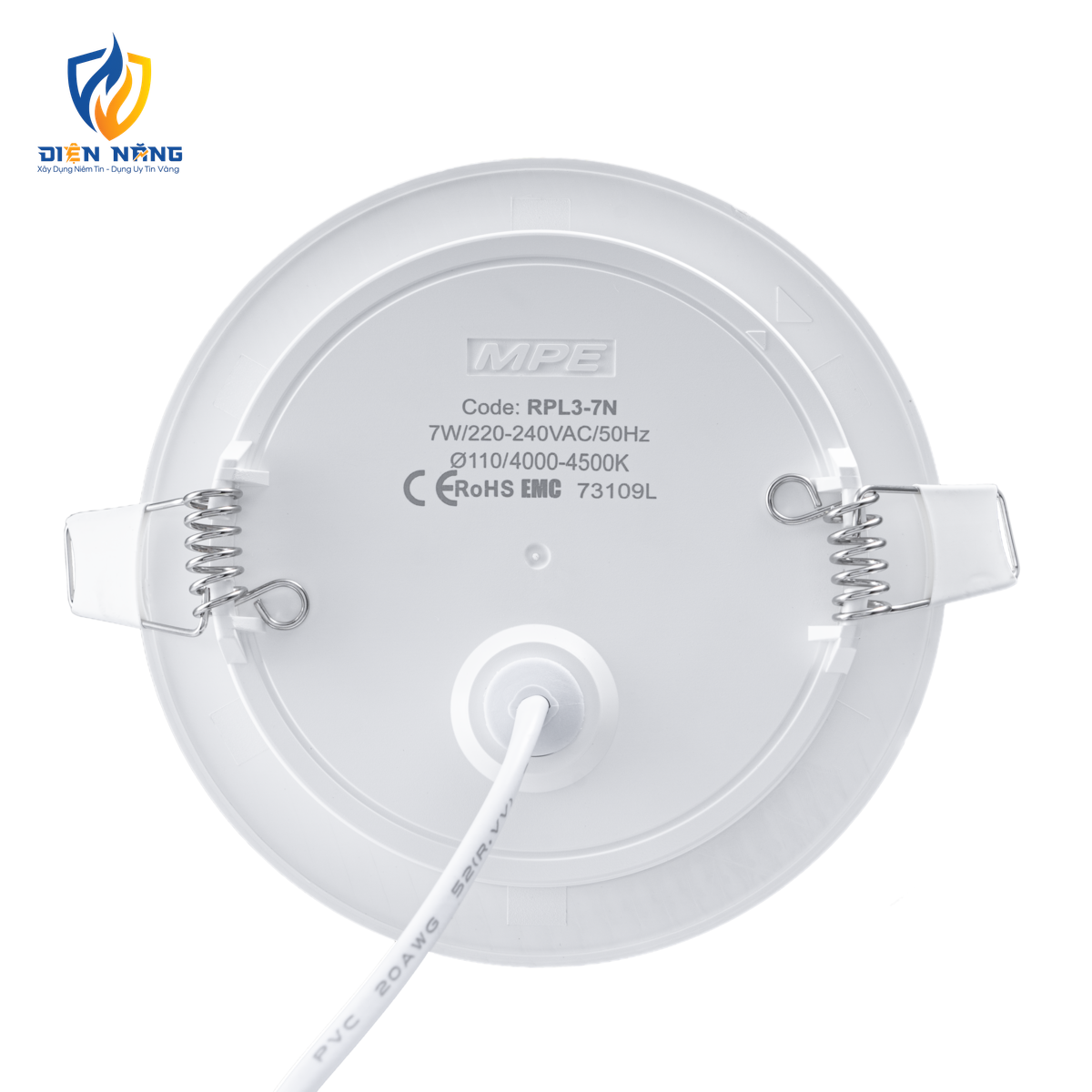 LED Panel âm trần nhựa mặt tròn 7W ánh sáng trung tính RPL3-7N - anh 4