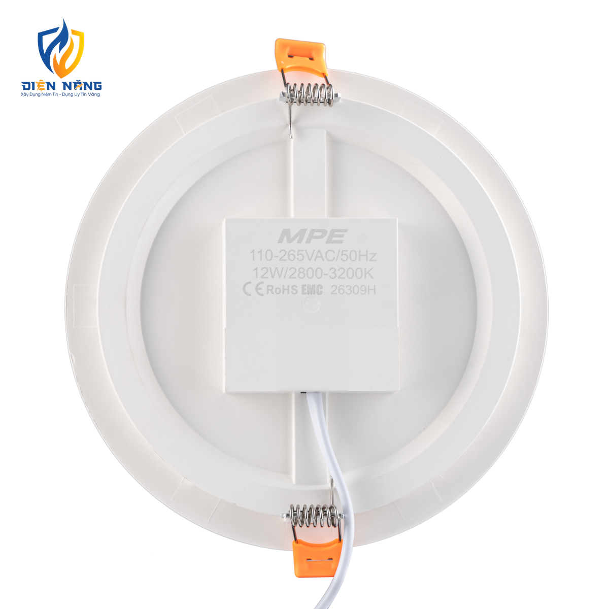 LED Panel âm trần nhựa mặt tròn 12W ánh sáng vàng RPE-12V - anh 3
